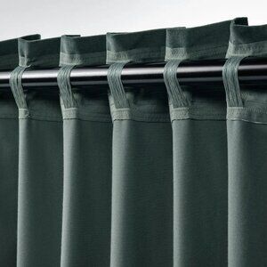 1 pair 55x98 grey-green velvet curtains
